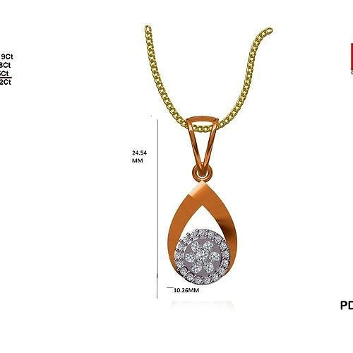 round cute pendent PD-1042 | 3D