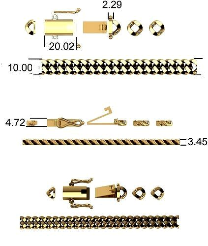 3DM Format Cuba chain 10mm | 3D