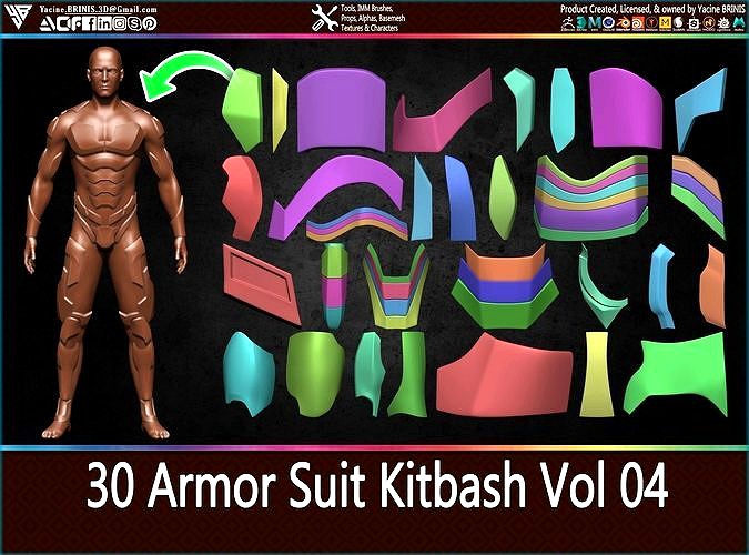 30 Armor Suit Kitbash Vol 04