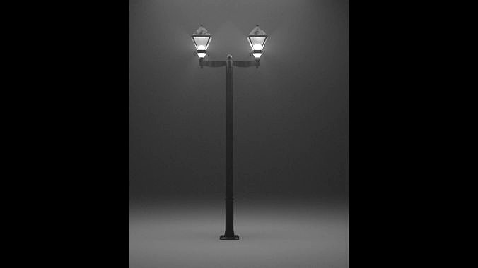 street lamp with 2 lamps