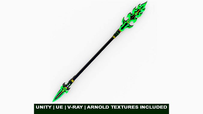 Fantasy Spear Glow 10 Game-Ready PBR Textures Included