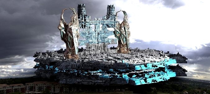 Sci-Fi City dystopia Rule city Statues