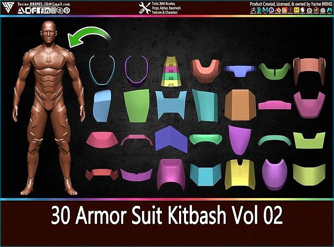 30 Armor Suit Kitbash Vol 02