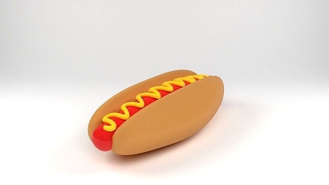 hot dog 3d model