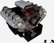 V8 engine 04 3D Model