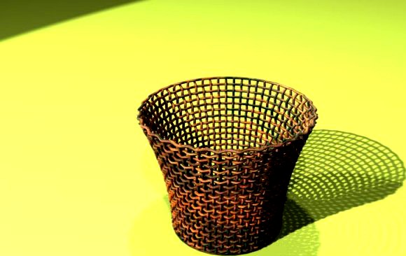 Wicker basket 3D Model