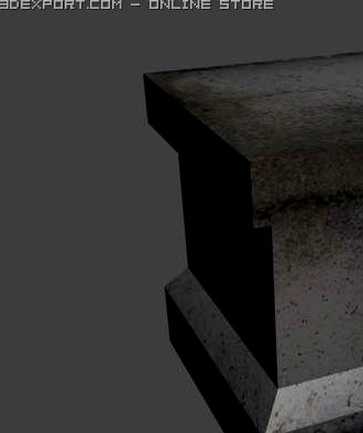 Concrete Dirty Block 3D Model