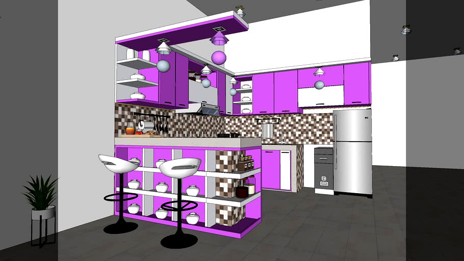 Kitchenset & Minibar Purple Ungu Pemalang