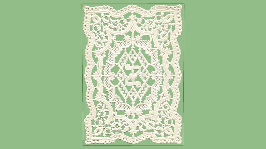 rectangular doily or table cloth