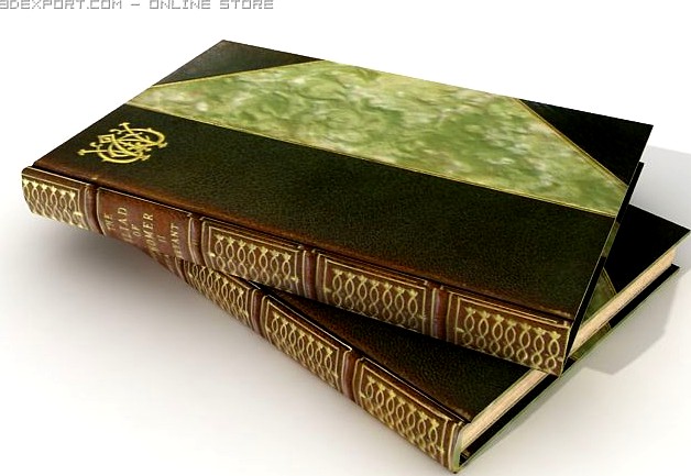 Hardcover Book Leather Binding 3D Model