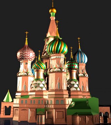 Russia Moscow Saint Basils Cathedral 3D Model