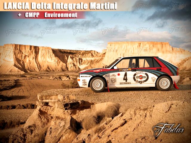 Lancia Delta Martini  Environment 3D Model