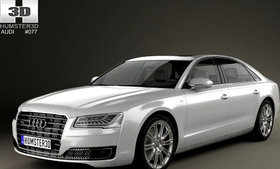 Audi A8 D4 L 2014 3D Model