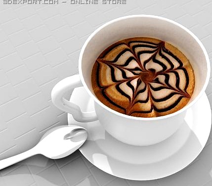 Coffe cup zigzag foarm 3D Model