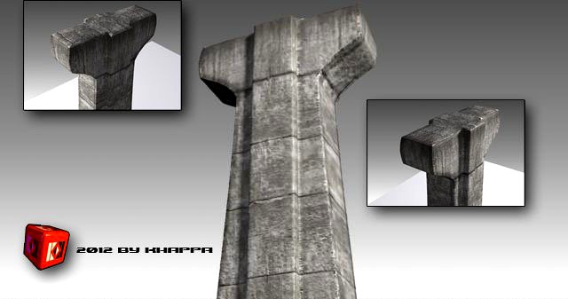 Concrete Big Column 3D Model