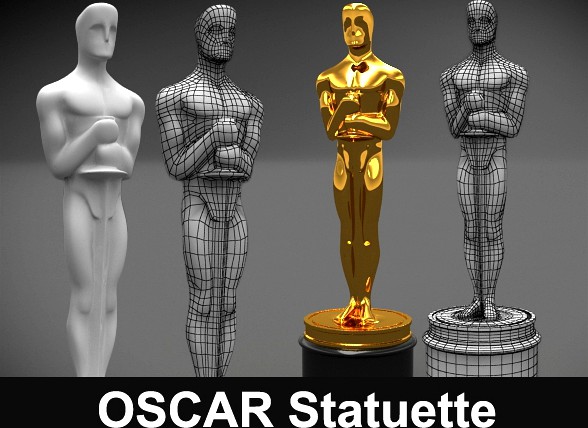 Oscar award statuette 3D Model