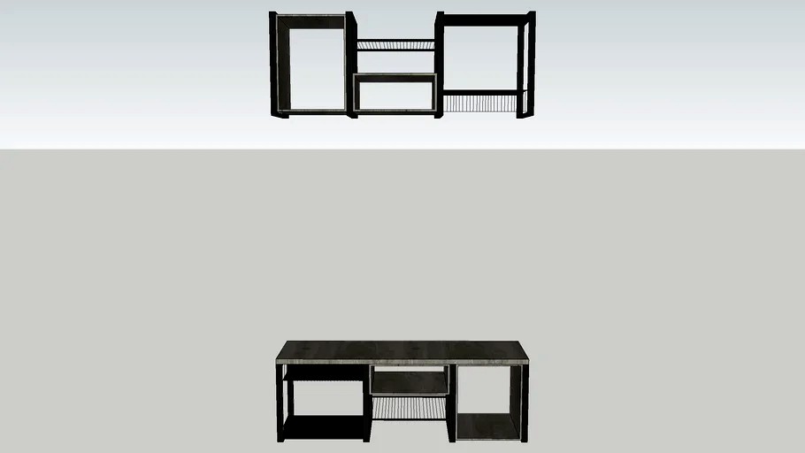 TV Shelving Unit 3d model