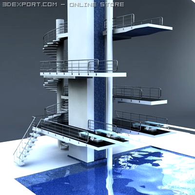 Olympic Diving Board 3D Model