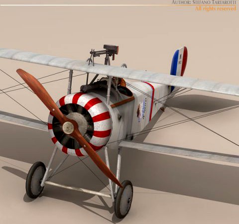 Nieuport 17 Lafayette Escadrille 3D Model