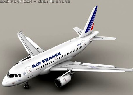 Airbus A318 Air France 3D Model