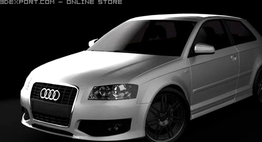 Audi S3 2007 3D Model