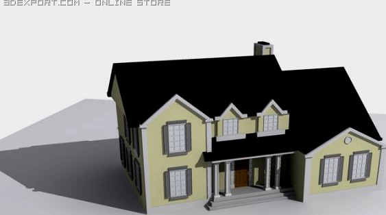 Two Story House 3D Model