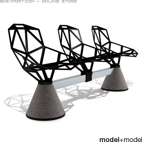 Magis ChairOne Public Seating System 1 3D Model