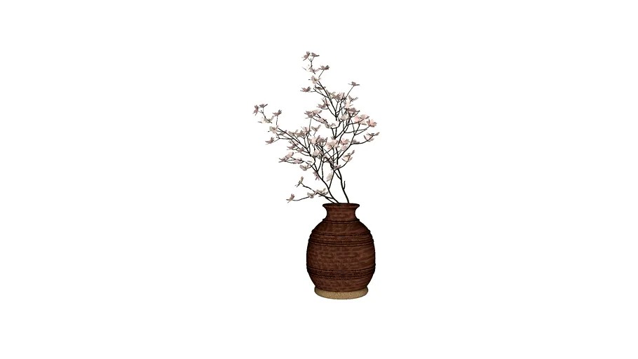 Vase with Cherry Blossoms