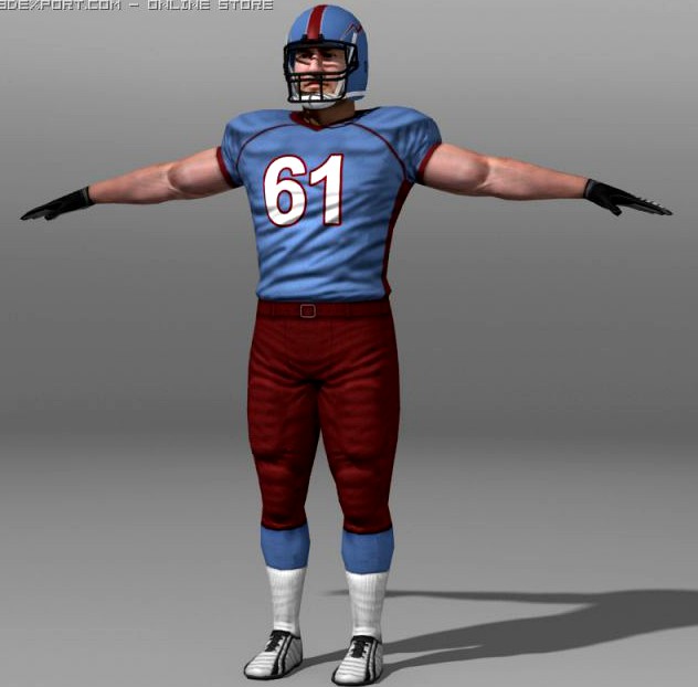 Football Player 3D Model