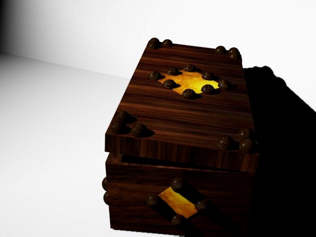 Low Poly Old Box 3D Model