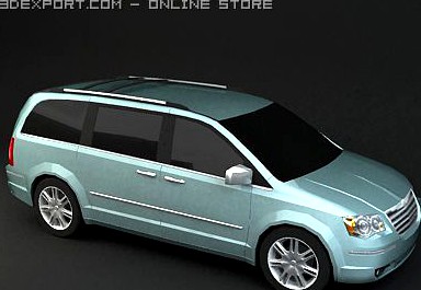 Chrysler Town 3d model car 3D Model