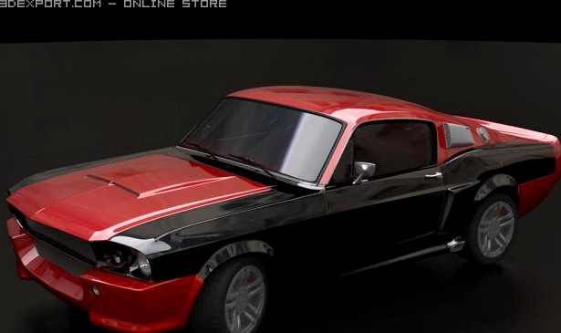 Shelby GT500 3D Model