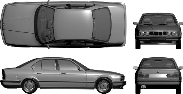 Bmw e34 3d model