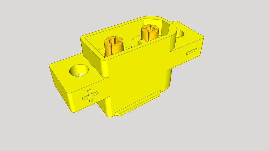 XT60E-M mountable connector 3d model