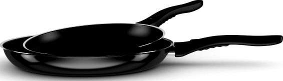 Black Frying Pans 3D Model