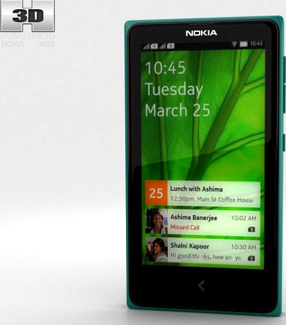 Nokia X Green 3D Model