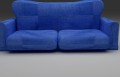 Blue sofa 3D Model