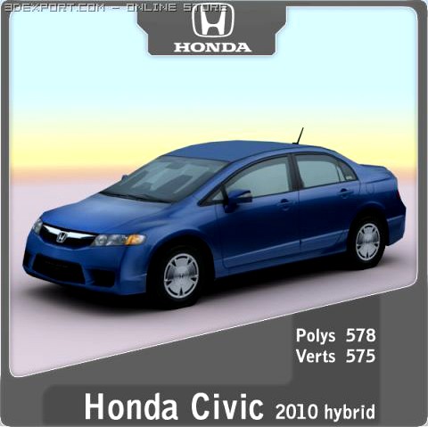 2010 Honda Civic hybrid 3D Model