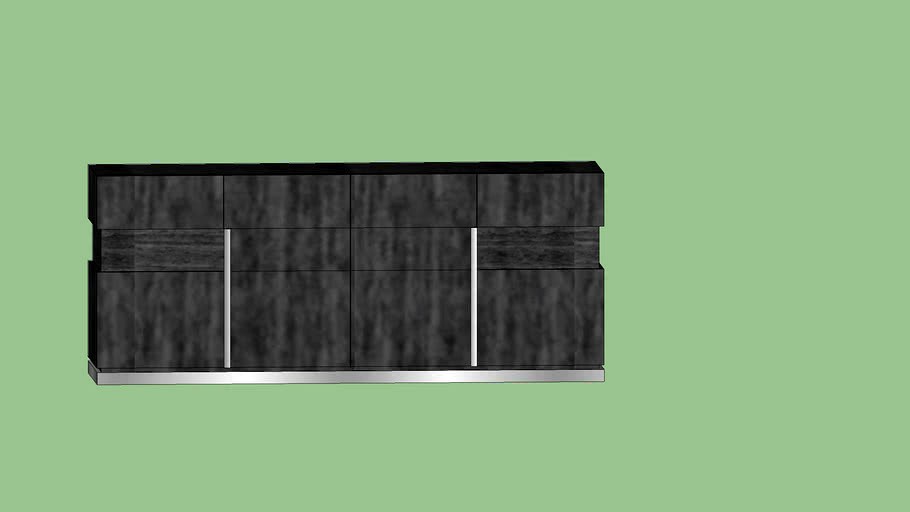 Scan Design Riviera Dining Table and Bufet 3d model