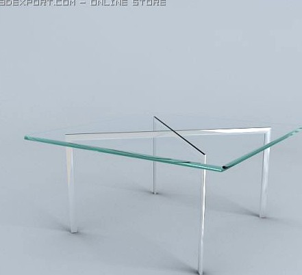 Barcelona Table by Mies van de 3D Model