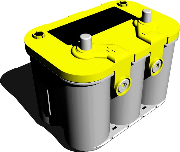 OPTIMA Spiral Battery 3D Model