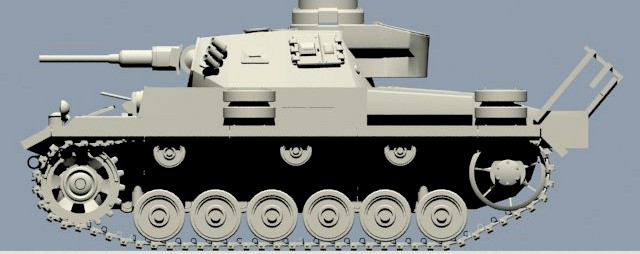 Tank Panzer 3D Model