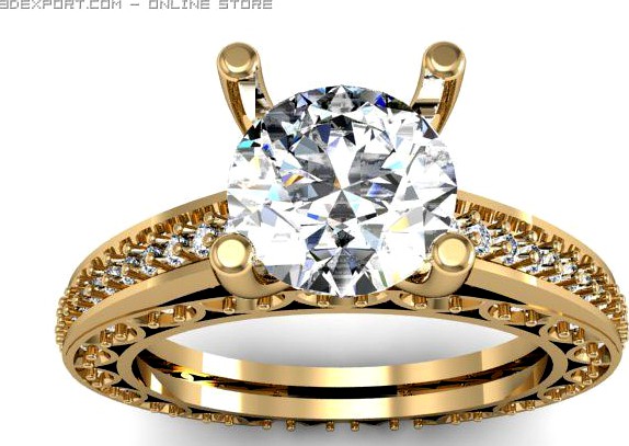 Engagement ring 3D Model