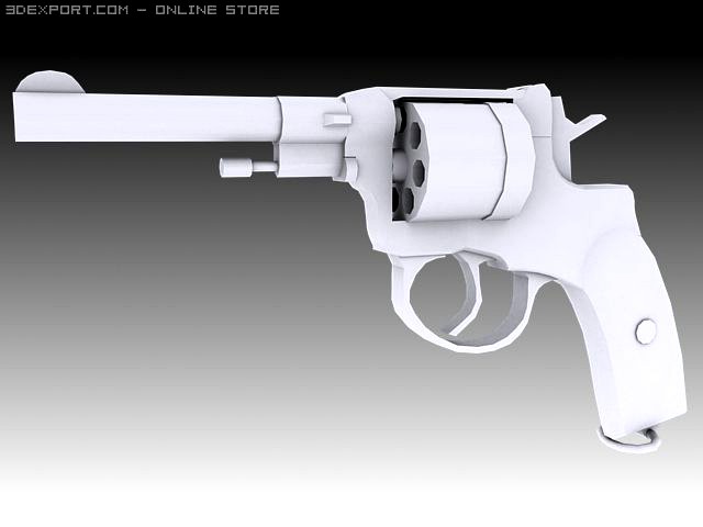 Nagant M1895 Revolver 3D Model