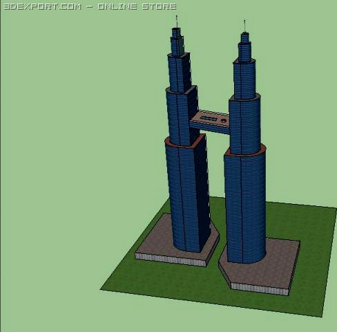 Paradise Twin Towers 3D Model