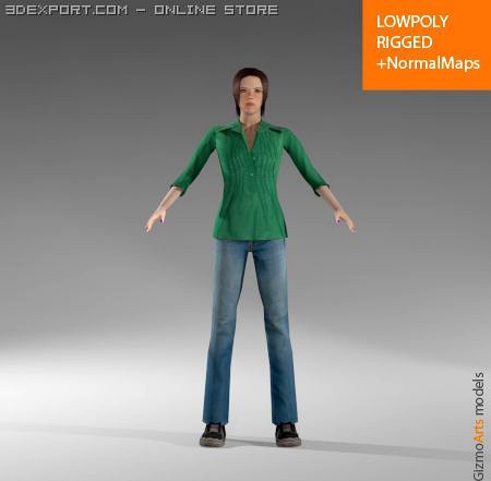 WomanCasual3 3D Model