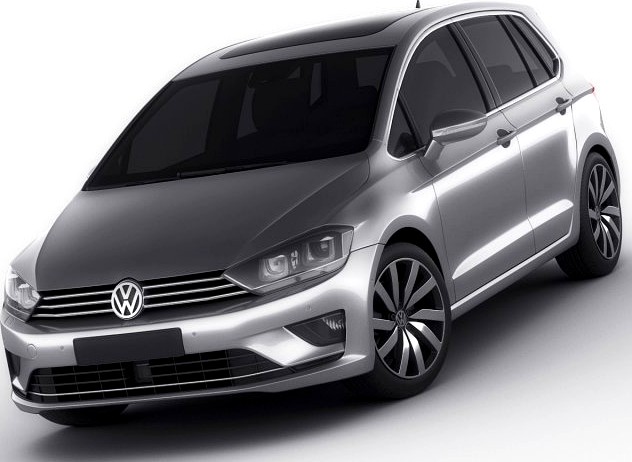 VW Golf Sportsvan 2014 3D Model