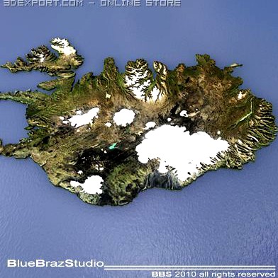 Iceland 3D Model