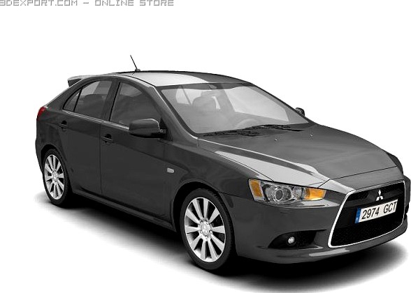 2009 Mitsubishi Lancer Sportback 3D Model