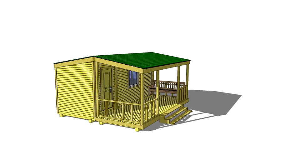 Бытовка, односкатная крыша + Крыльцо